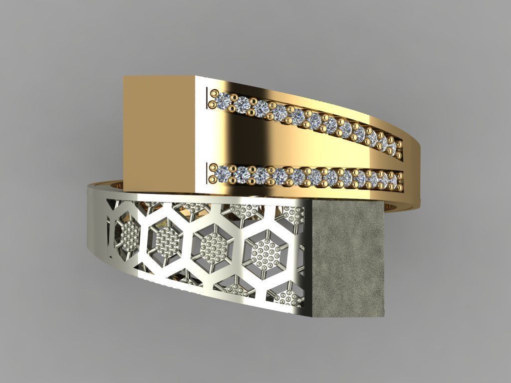 GC GOLD Y065 - Diamond set 3D model 3D print model_1