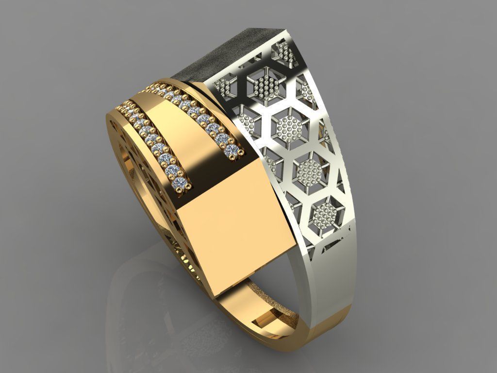 GC GOLD Y065 - Diamond set 3D model 3D print model_4
