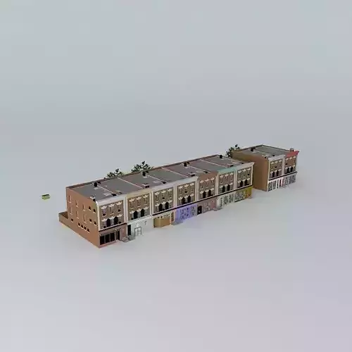 Brooklyn Street (With Apartments) Free 3D model