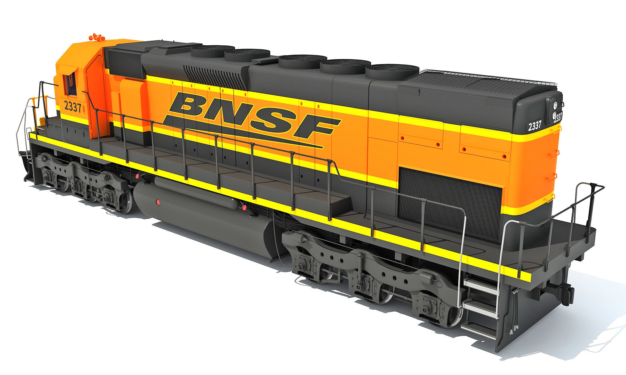 Locomotive Train BNSF 3D model_3