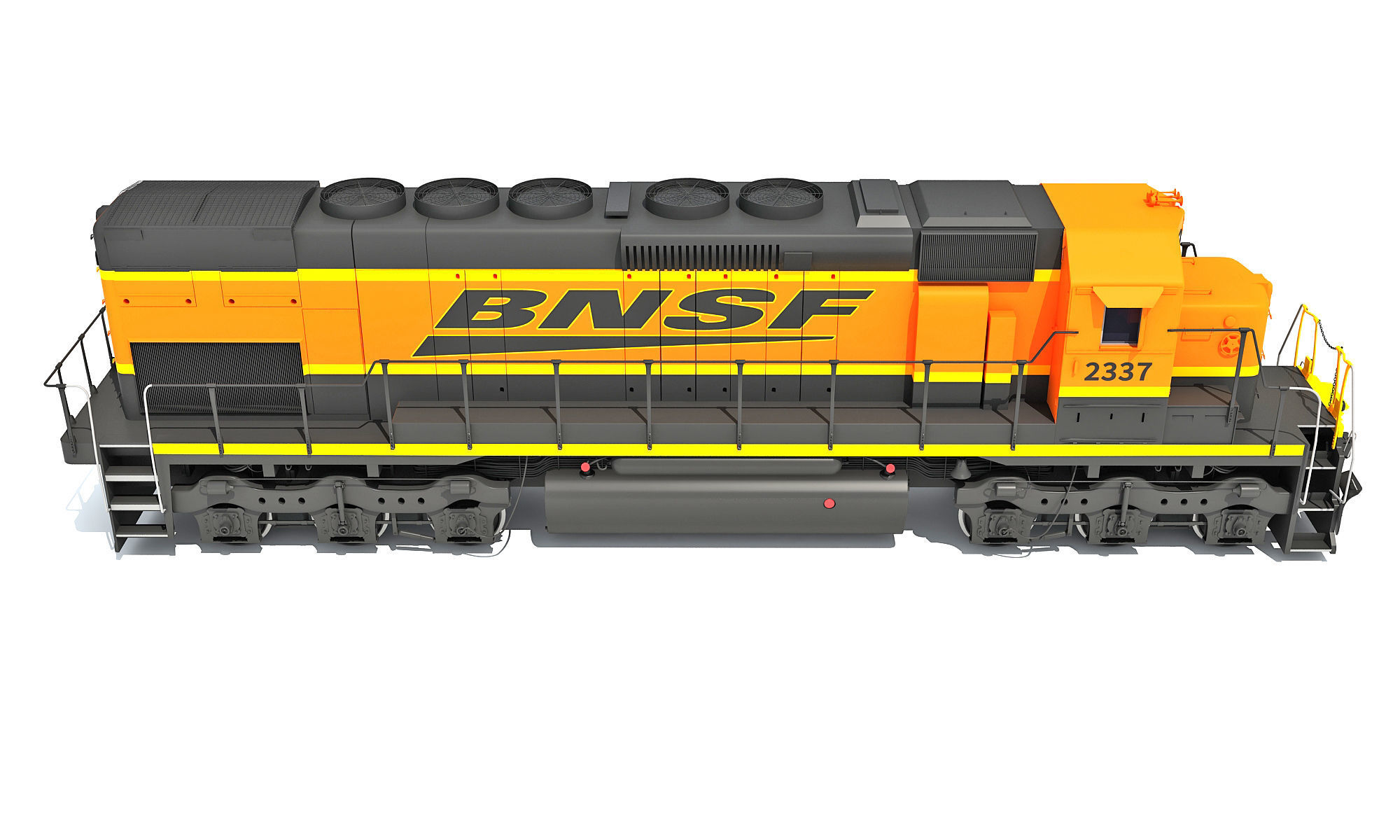 Locomotive Train BNSF 3D model_7