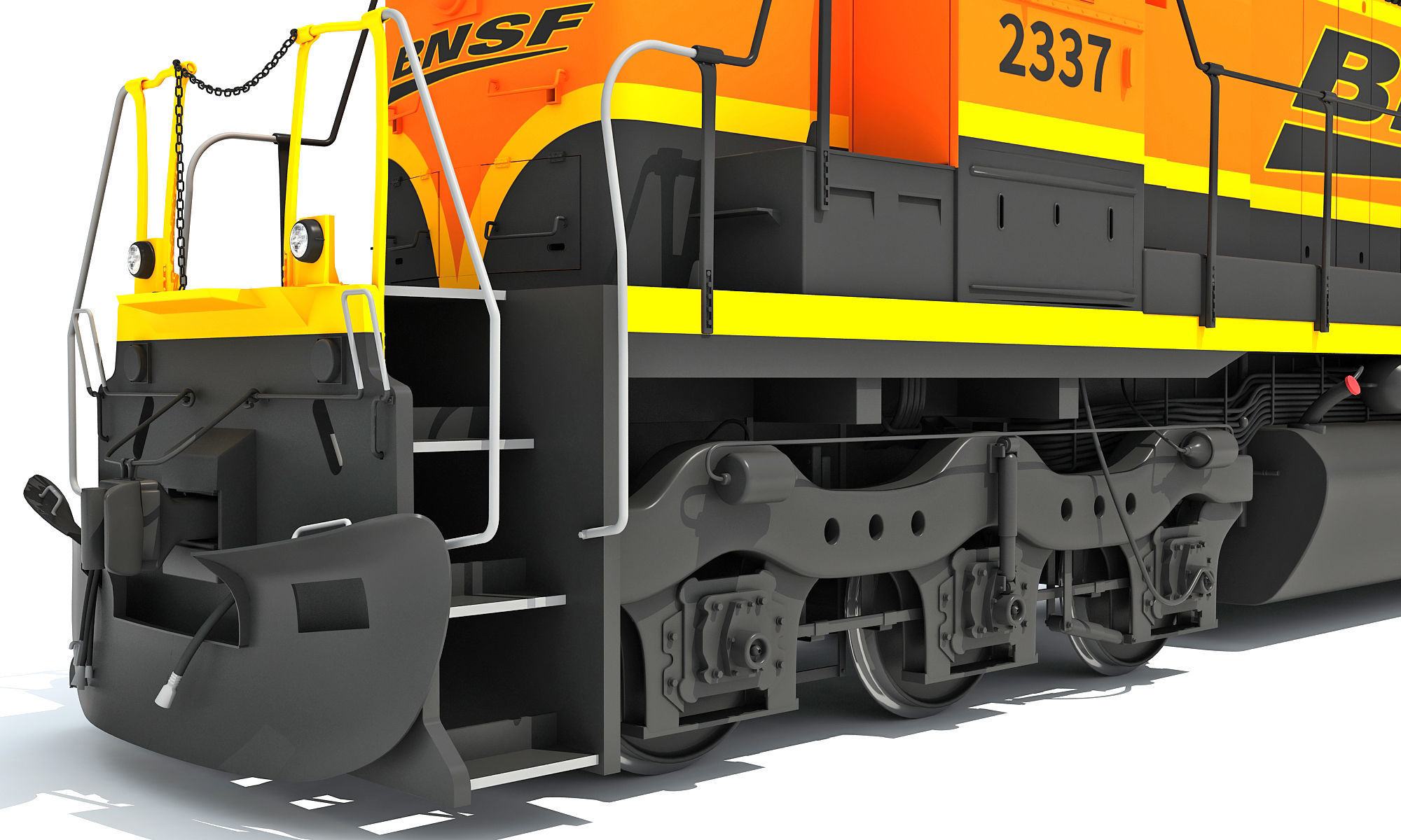Locomotive Train BNSF 3D model_13
