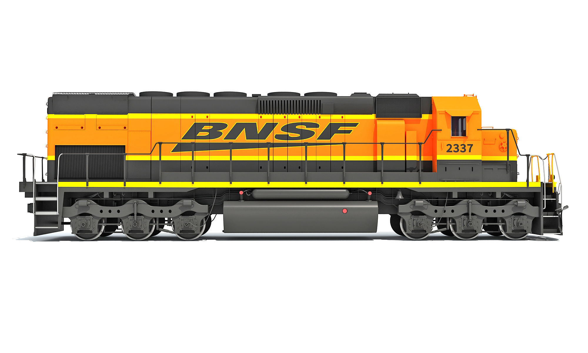 Locomotive Train BNSF 3D model_8