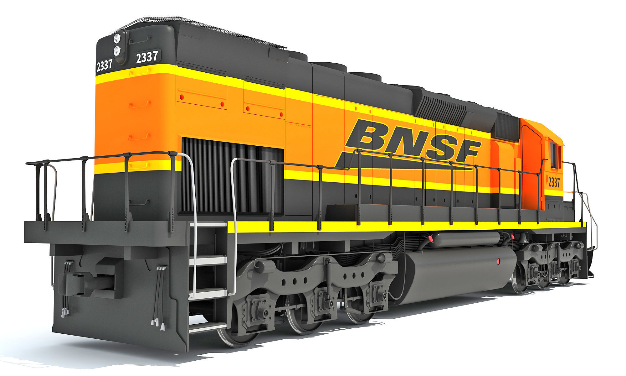Locomotive Train BNSF 3D model_5