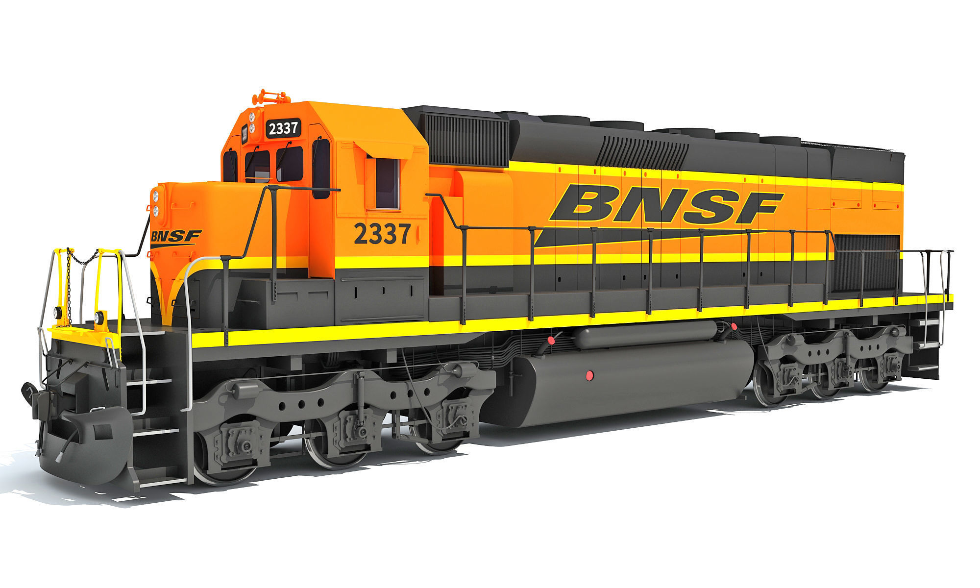 Locomotive Train BNSF 3D model_1