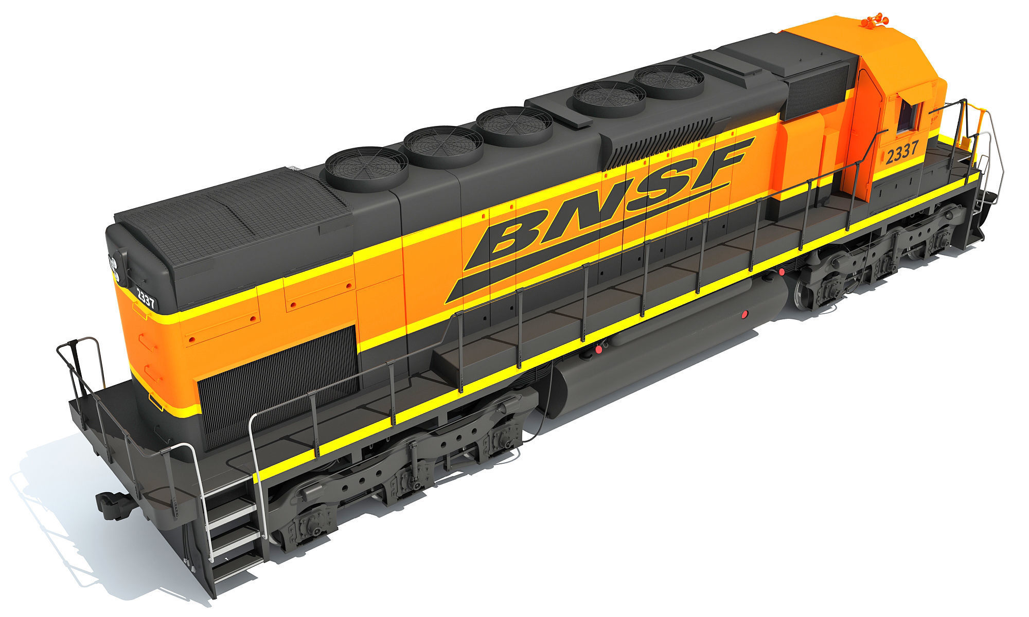 Locomotive Train BNSF 3D model_6
