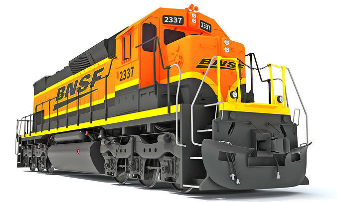 Locomotive Train BNSF 3D model