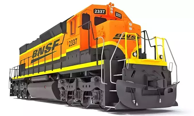 Locomotive Train BNSF 3D model