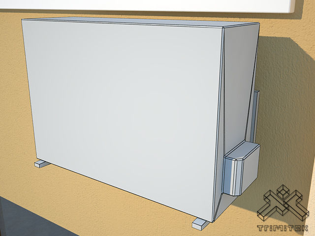 Low Poly Air Conditioner Low-poly 3D model_3