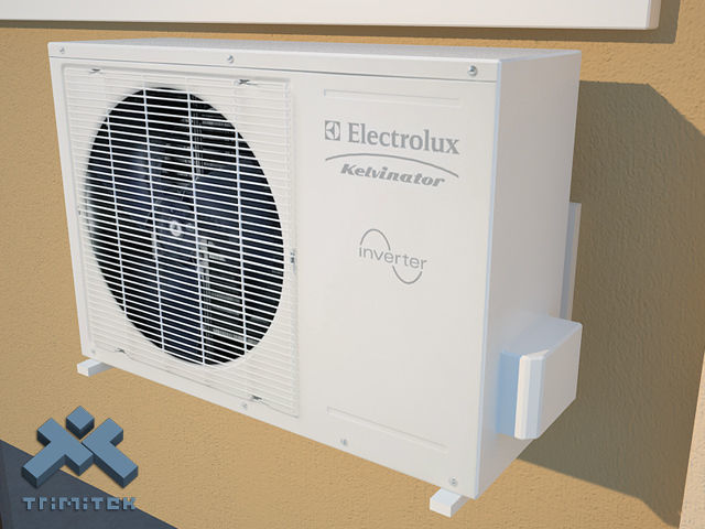 Low Poly Air Conditioner Low-poly 3D model_2