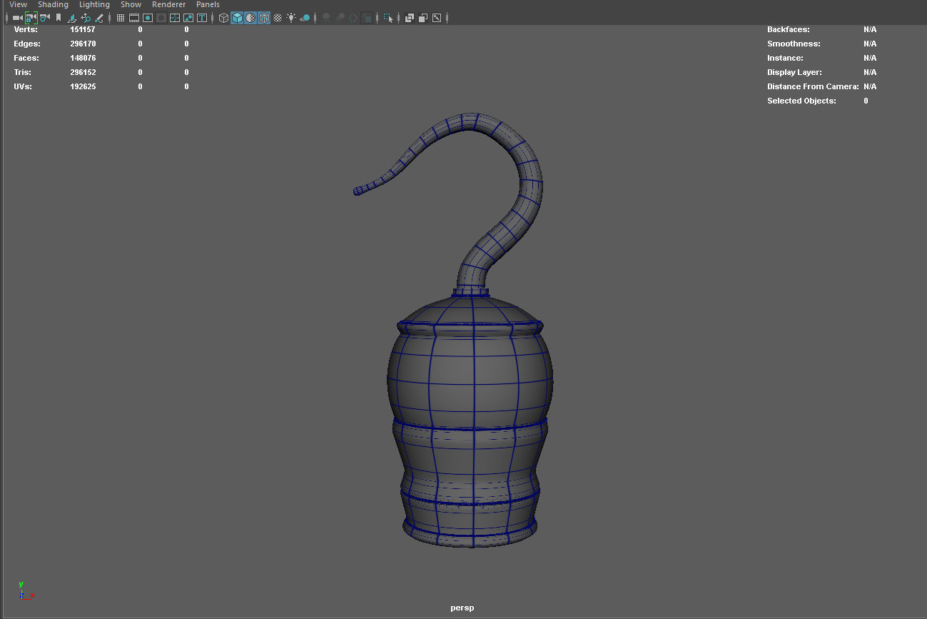 Hook golden PBR 3D model_7
