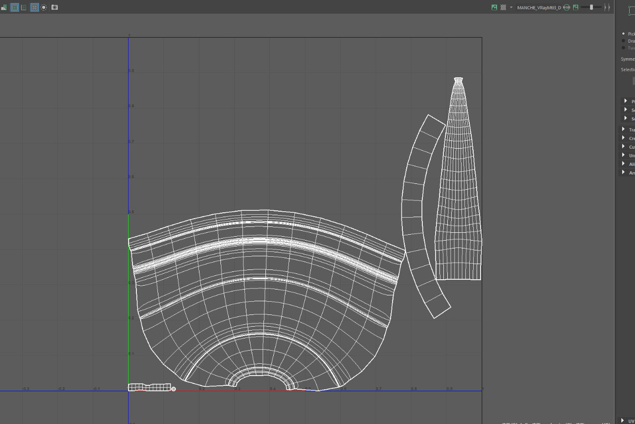 Hook golden PBR 3D model_6