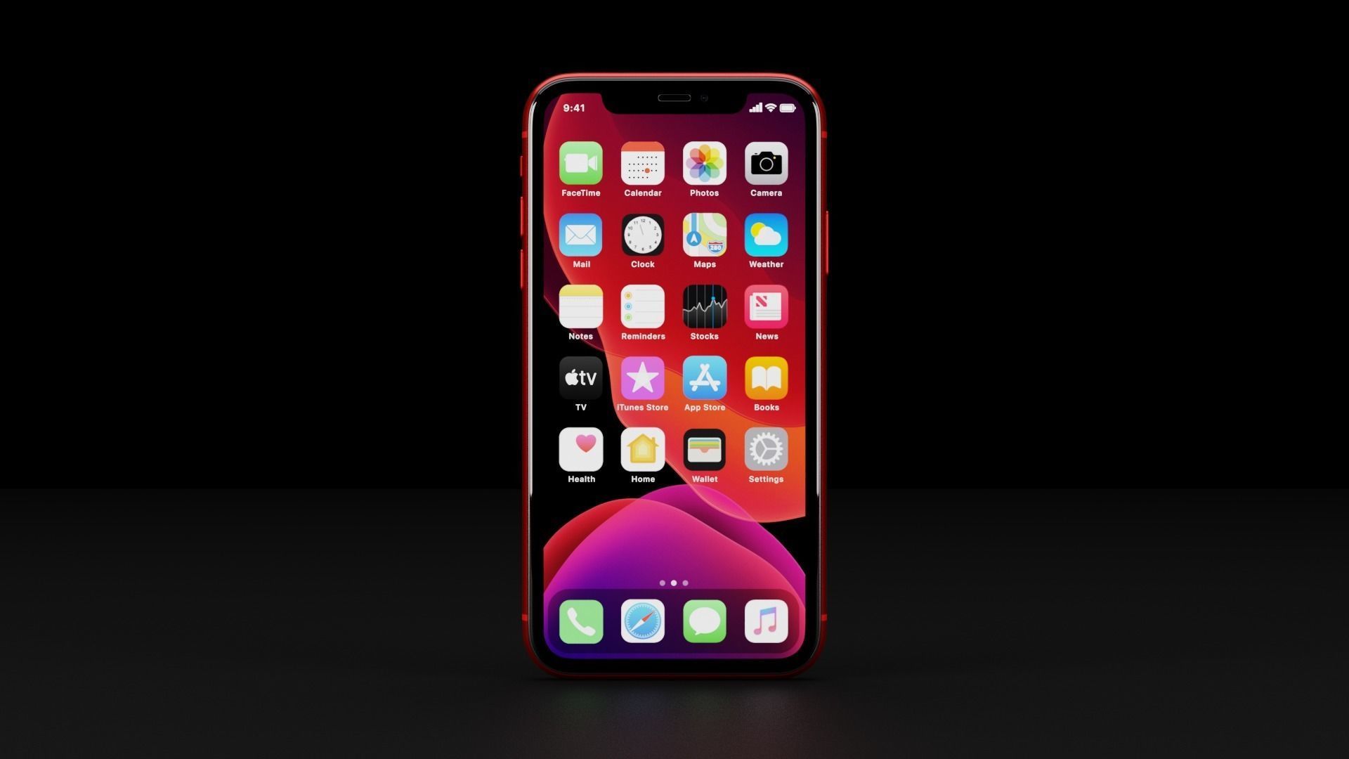 Apple iPhone 11 and 11 Pro and 11 Pro Max Official Colors Low-poly 3D model_7