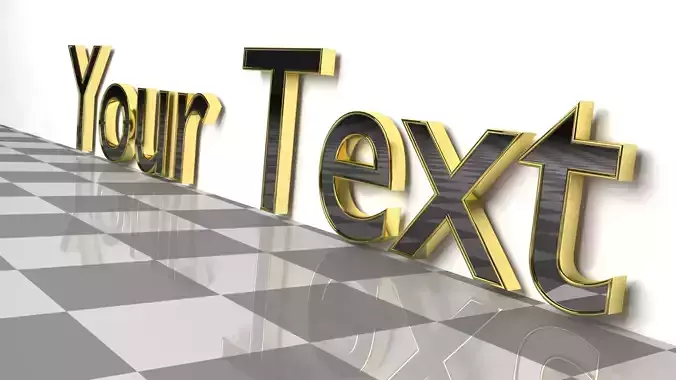 Custom Text 2 - Glossy  3D model