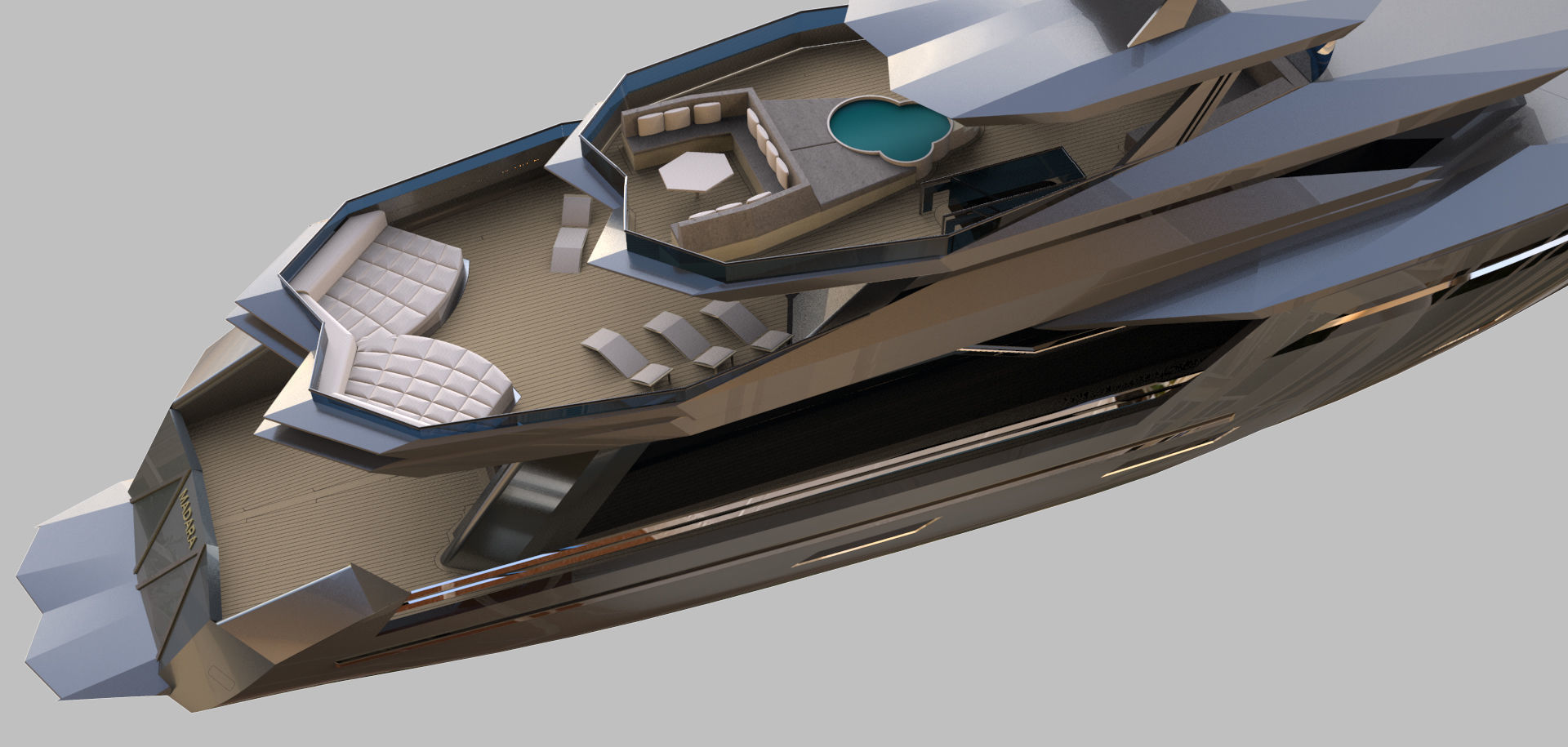 MEGA YACHT EXTERIOR CONCEPT DESIGN 3D model_3