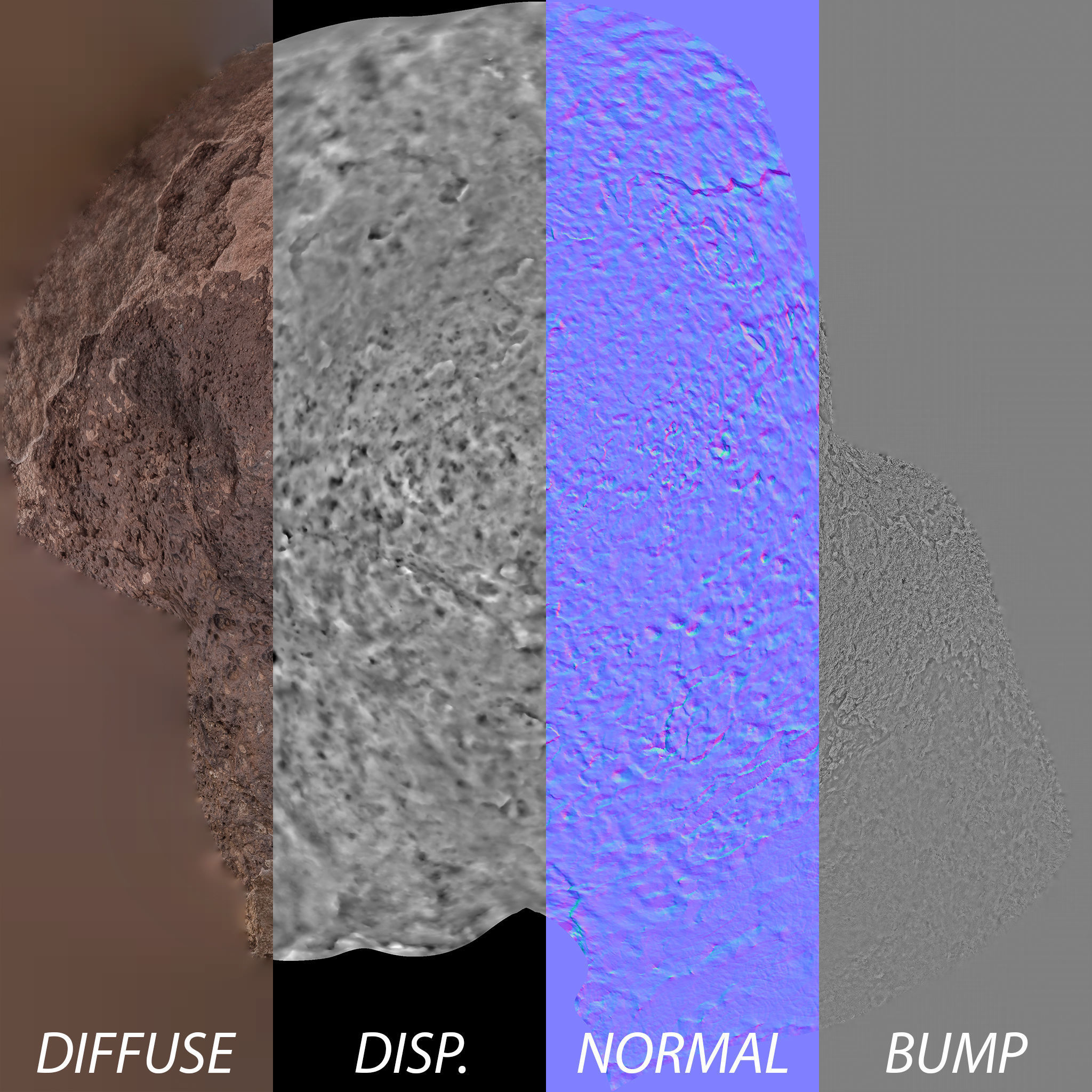 Rock 02 - 16K Scan Low-poly 3D model_10