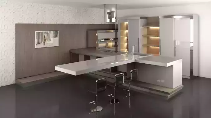 modern kitchen 2 light