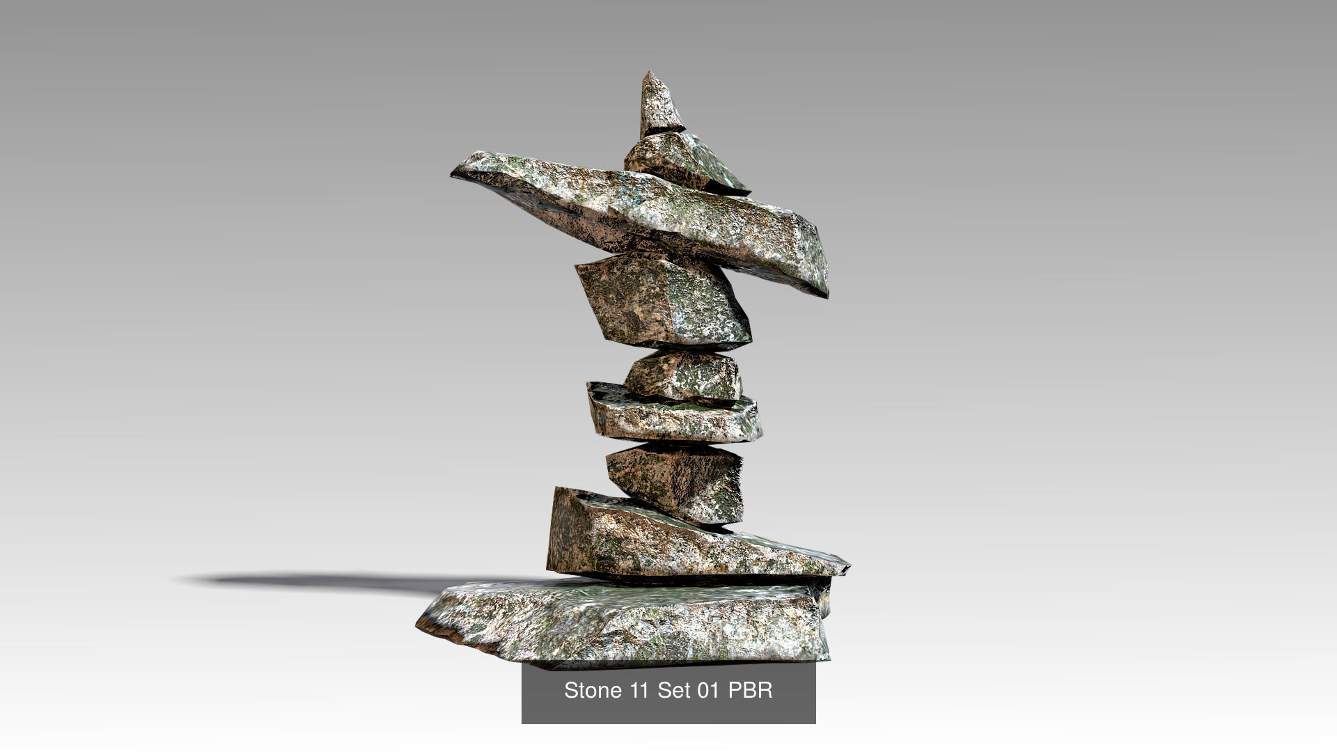 PBR Stones Set 01 3D Model Collection_11