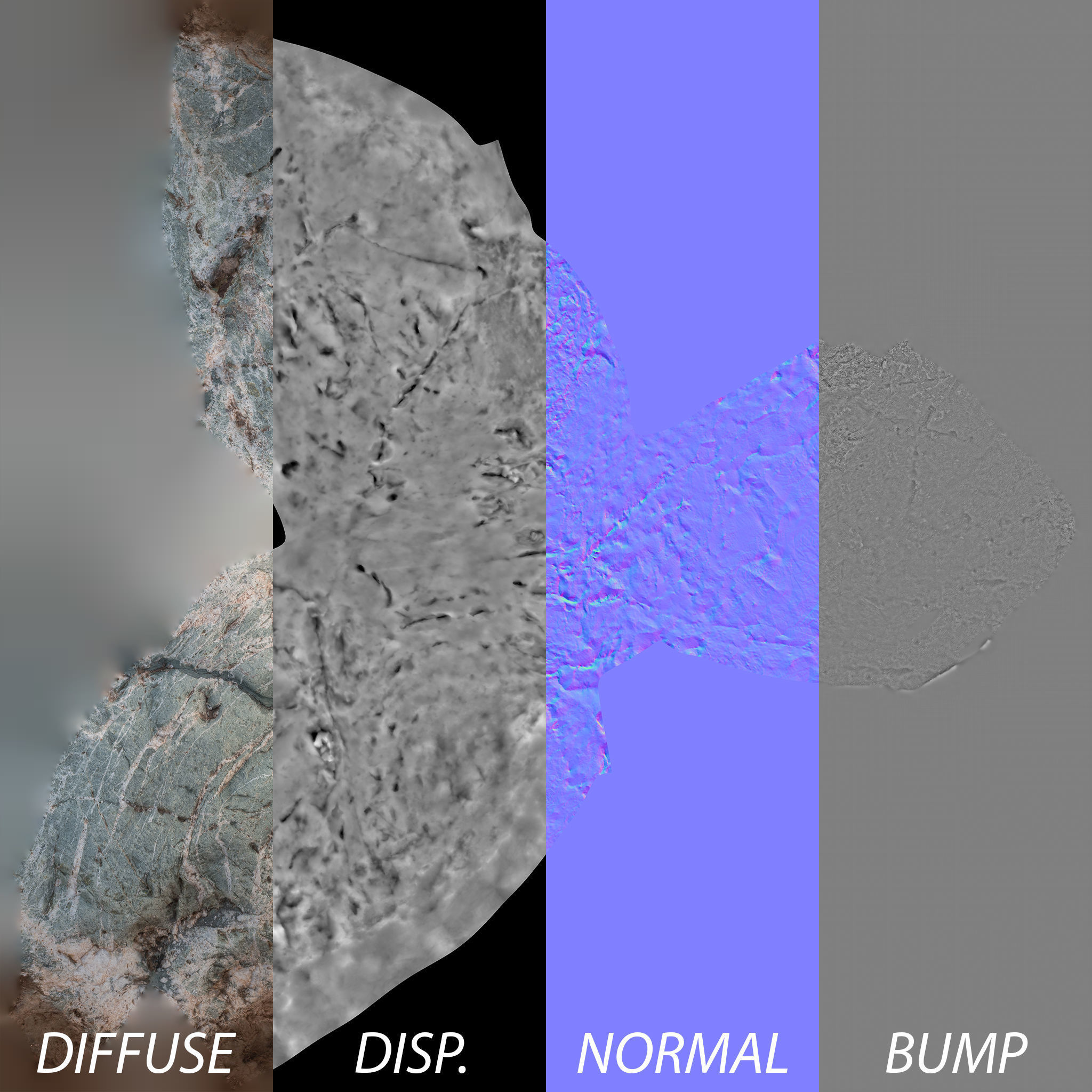 Rock 03 - 8K Scan Low-poly 3D model_8