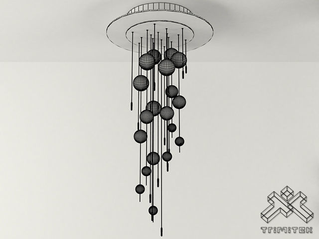 Bubbles 12PLM Lamp 3D model_2