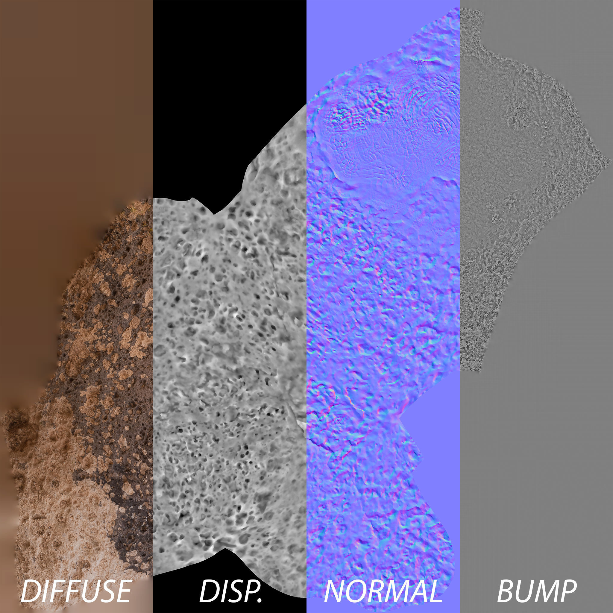 Rock 04 - 16K Scan Low-poly 3D model_11