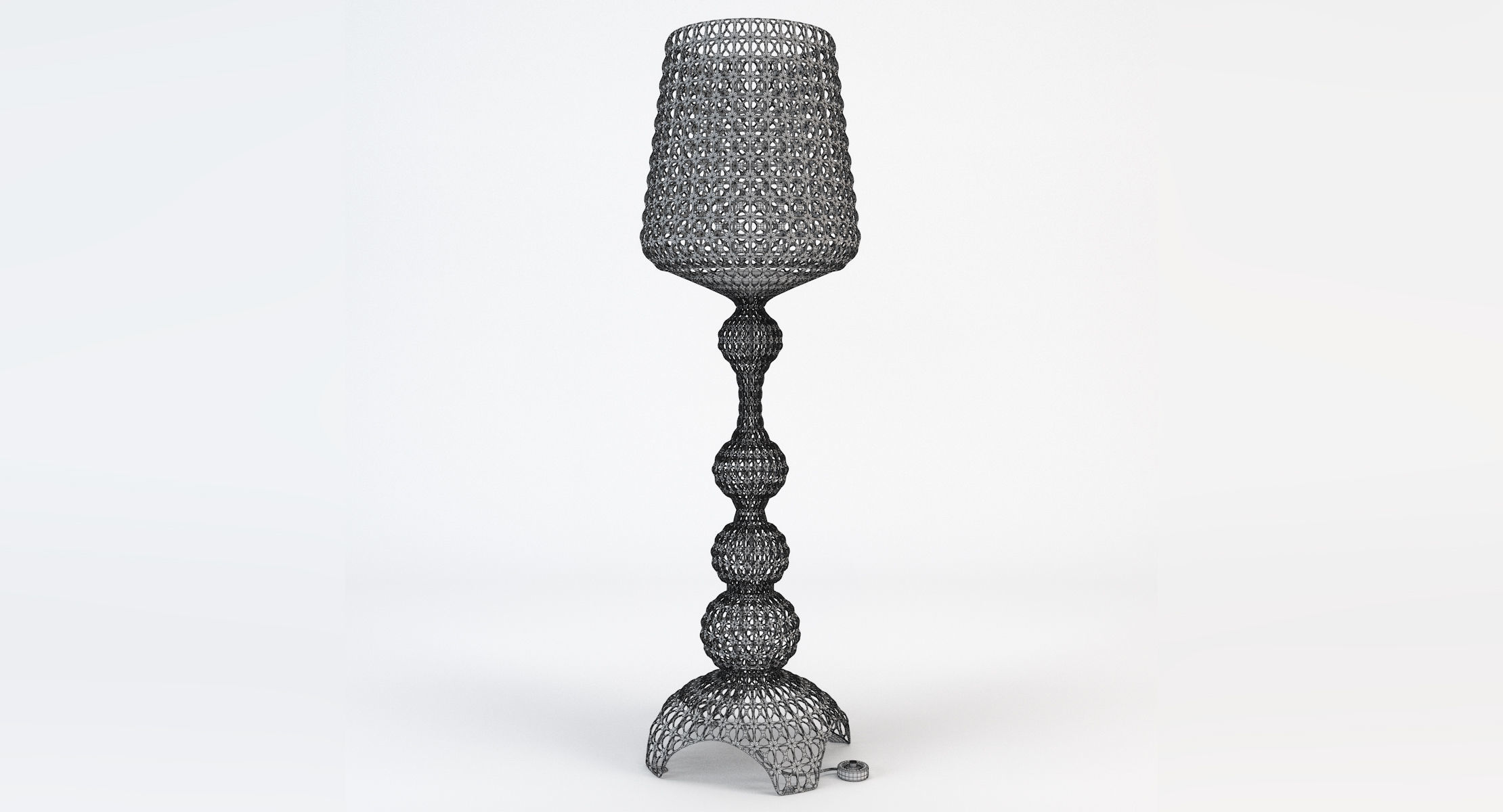 Kartell Kabuki Floor Lamp - Crystal 3D model_5