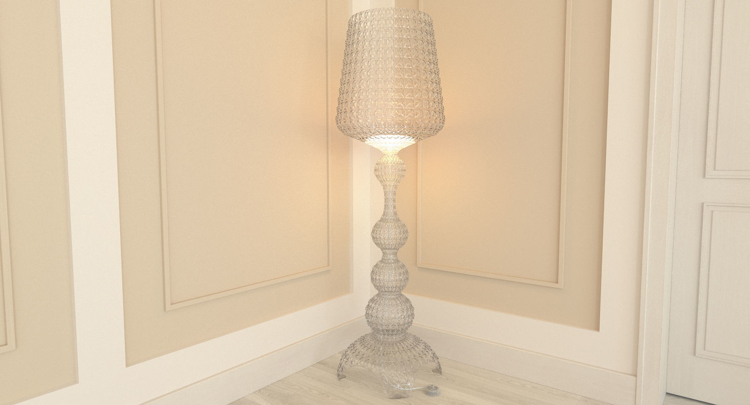 Kartell Kabuki Floor Lamp - Crystal 3D model_1