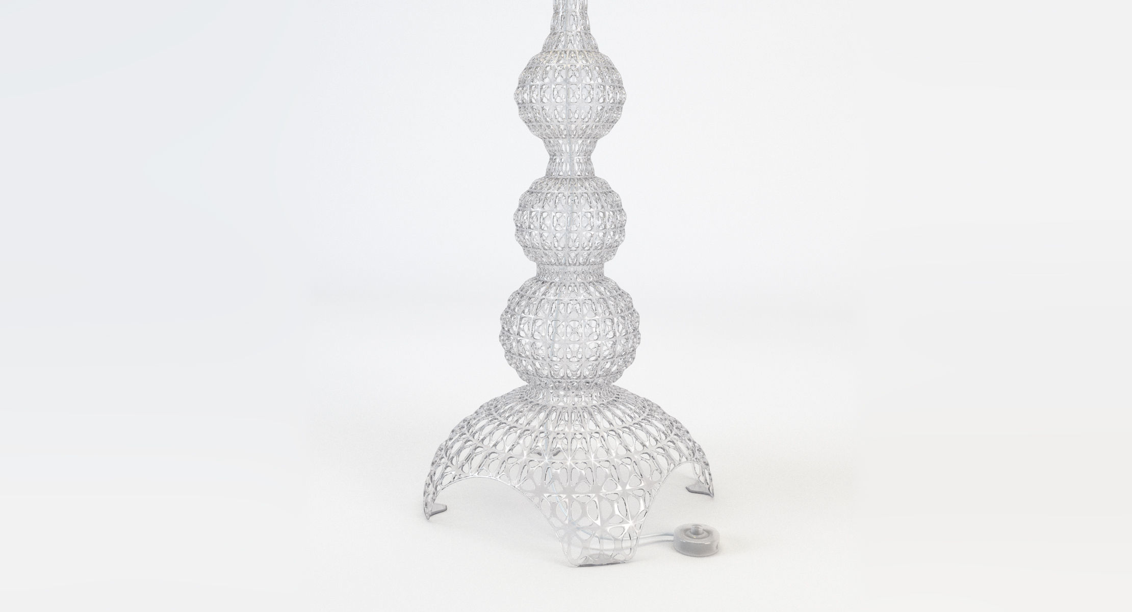 Kartell Kabuki Floor Lamp - Crystal 3D model_3