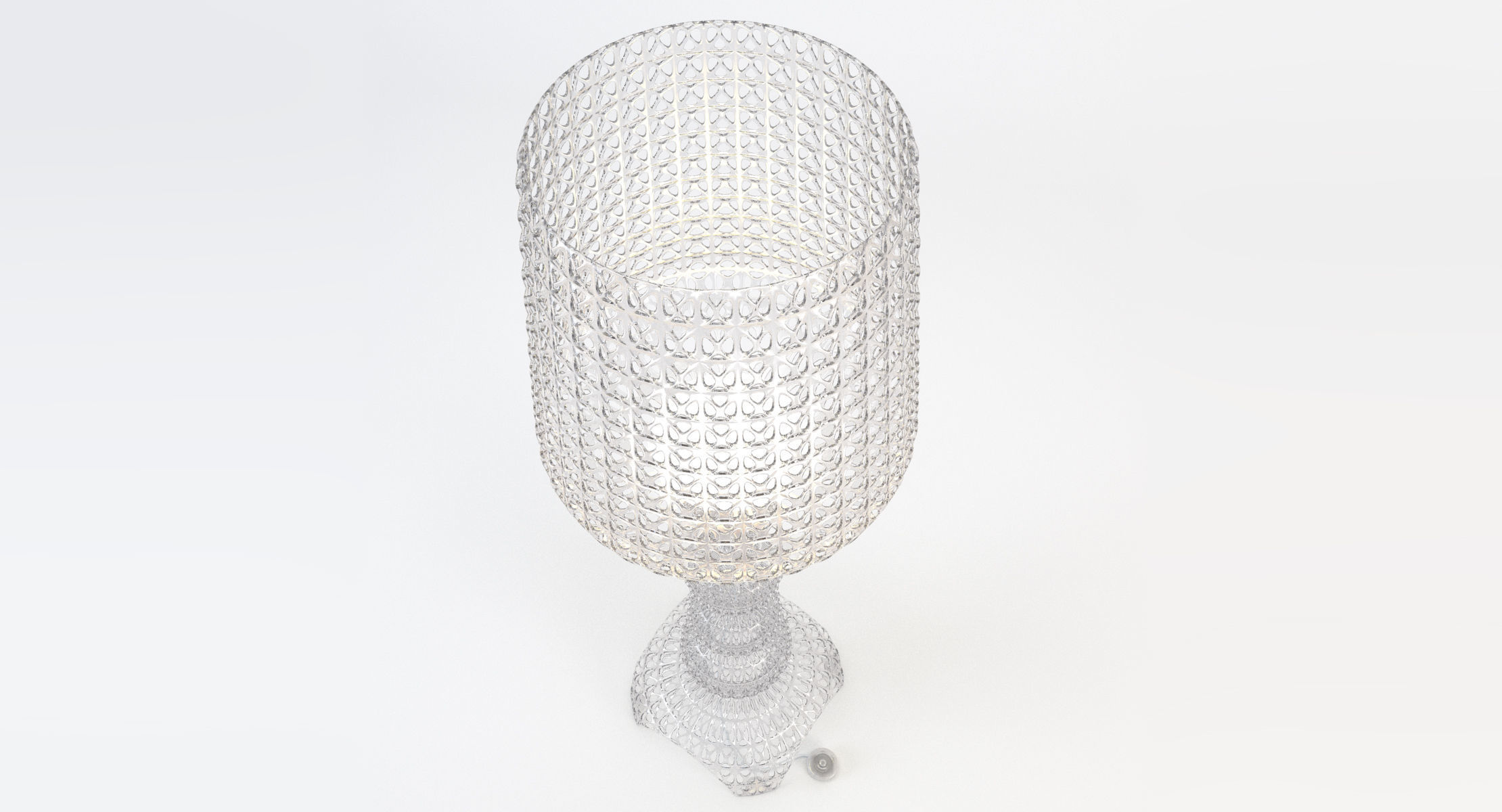 Kartell Kabuki Floor Lamp - Crystal 3D model_4