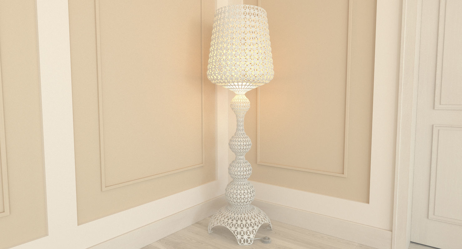 Kartell Kabuki Floor Lamp - White 3D model_1
