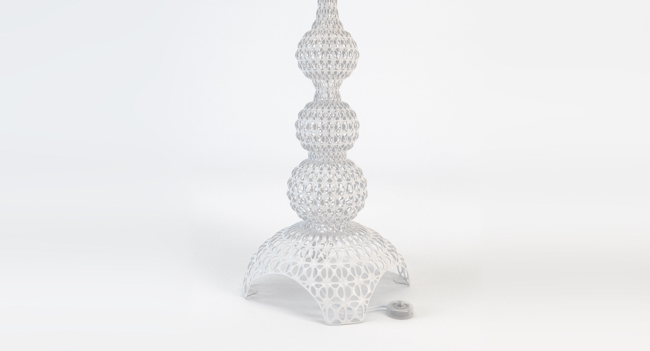 Kartell Kabuki Floor Lamp - White 3D model_3