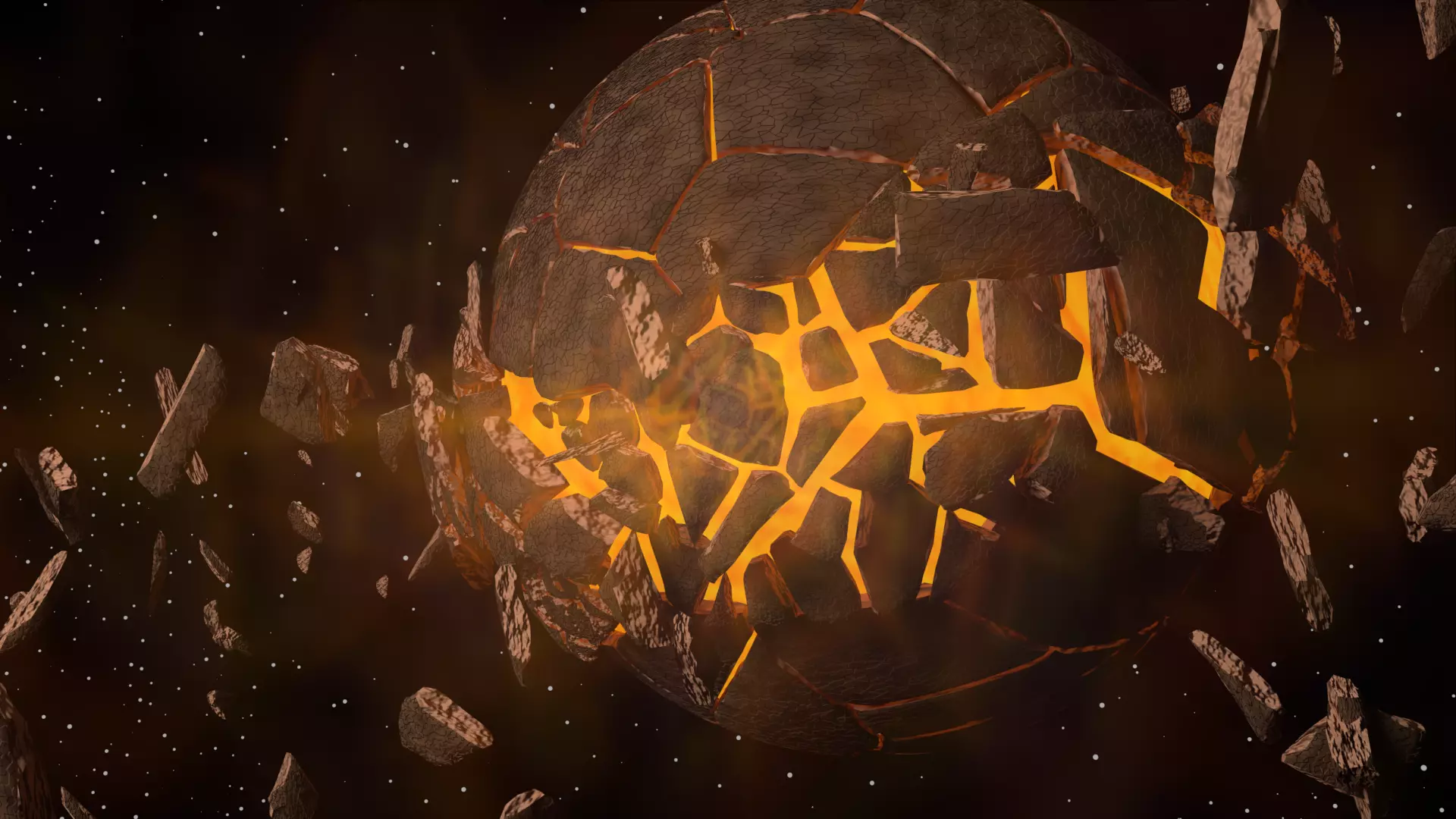 Planet Bursting  3D model_0