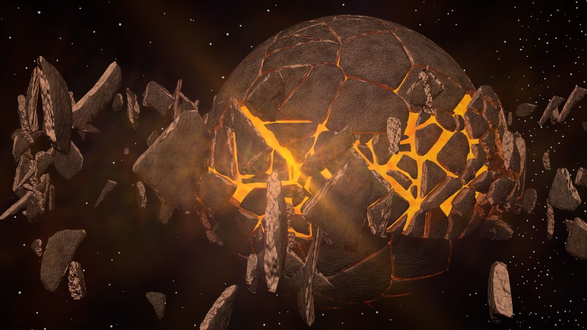 Planet Bursting  3D model_1