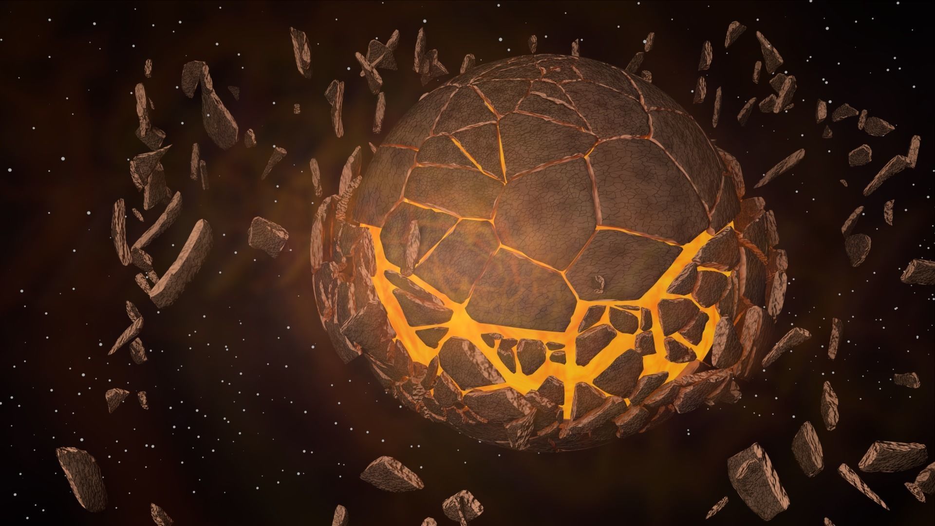 Planet Bursting  3D model_2