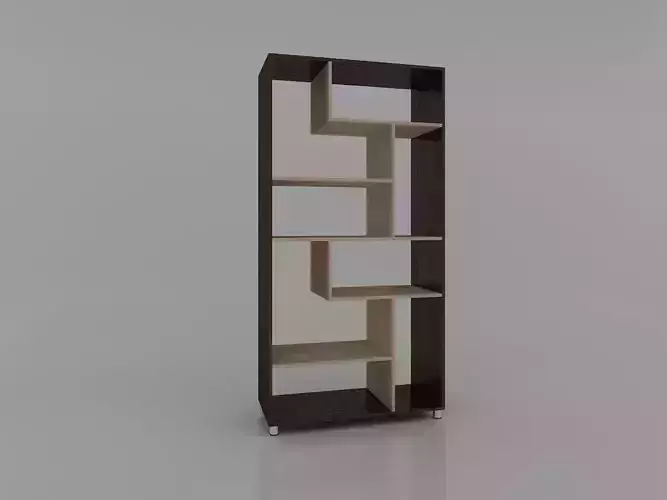 Bookcase with shelves on wheels