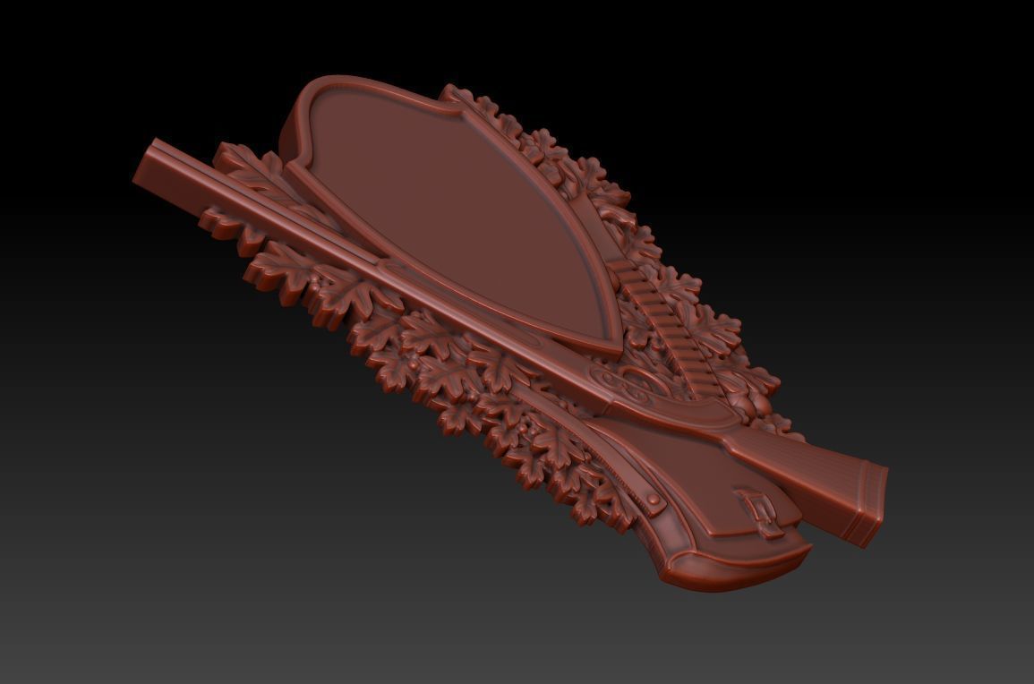 Hunting wall plaque 3d model for CNC 3D print model_14