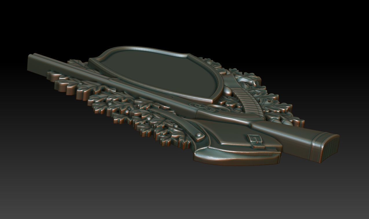 Hunting wall plaque 3d model for CNC 3D print model_7