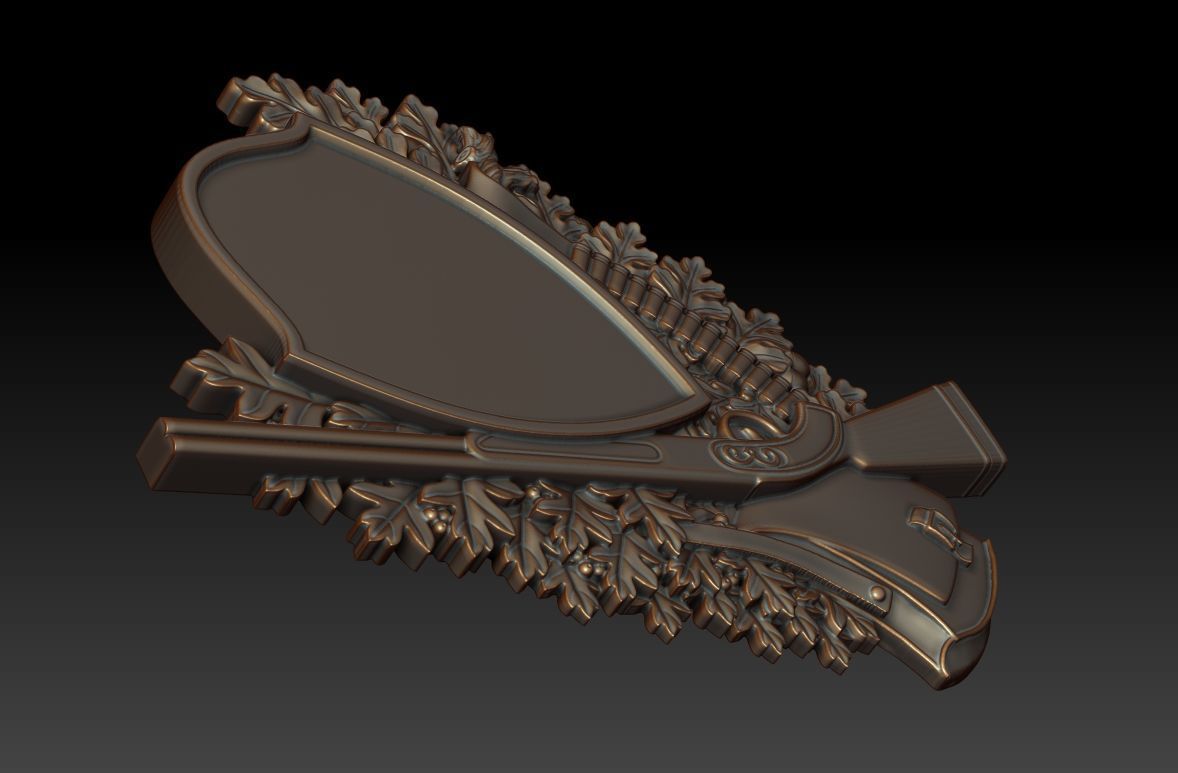 Hunting wall plaque 3d model for CNC 3D print model_18