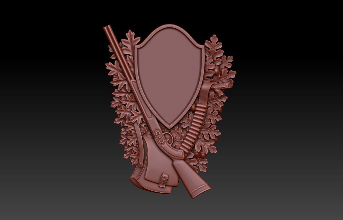 Hunting wall plaque 3d model for CNC 3D print model_13
