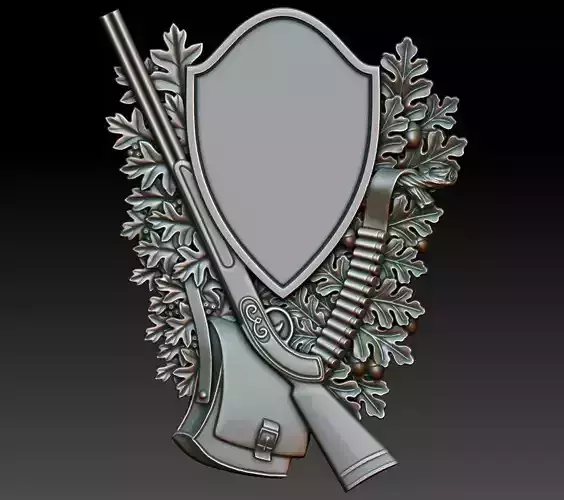 Hunting wall plaque 3d model for CNC 3D print model