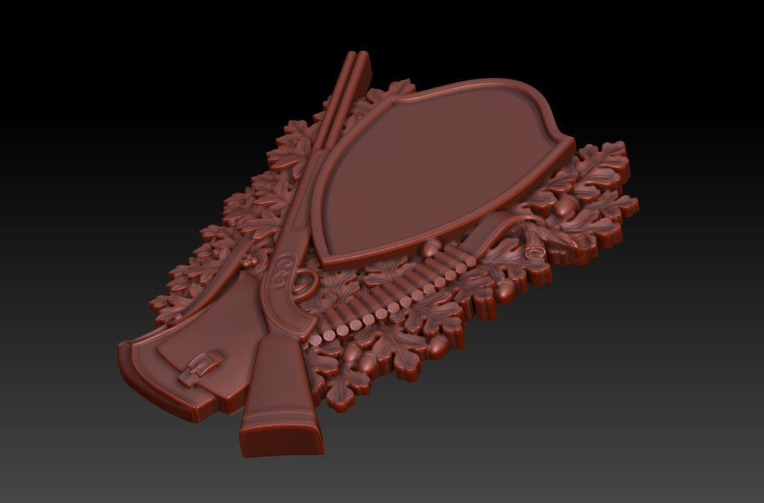 Hunting wall plaque 3d model for CNC 3D print model_15