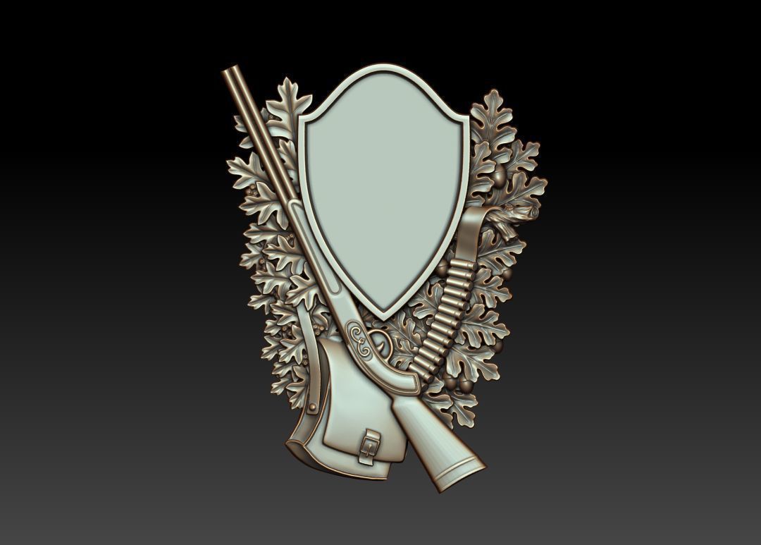 Hunting wall plaque 3d model for CNC 3D print model_17