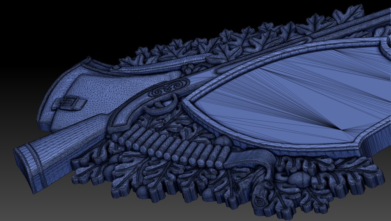 Hunting wall plaque 3d model for CNC 3D print model_5