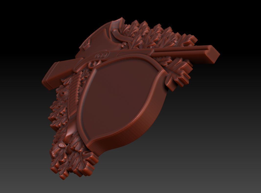 Hunting wall plaque 3d model for CNC 3D print model_16