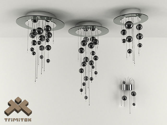 Bubbles Lamps Set 3D Model Collection