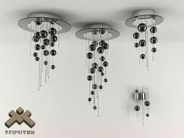 Bubbles Lamps Set 3D Model Collection