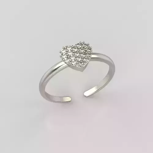 Women Ring heart 3dm stl vintage