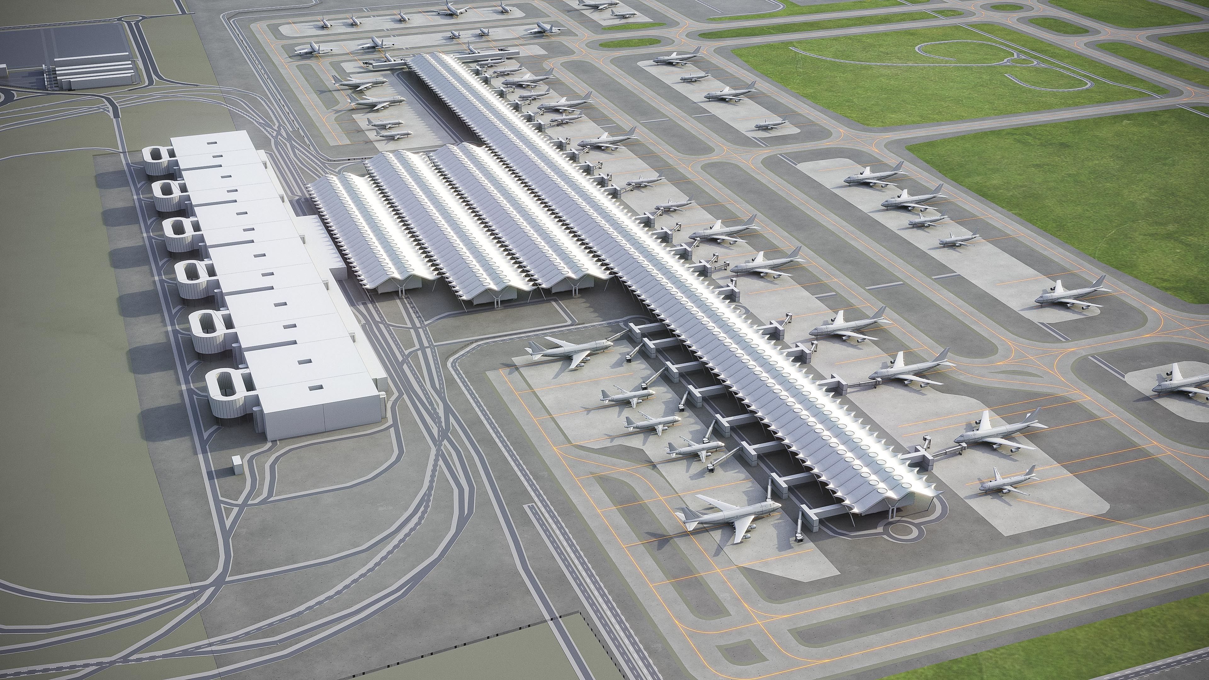 Madrid Airport Low-poly 3D model_7