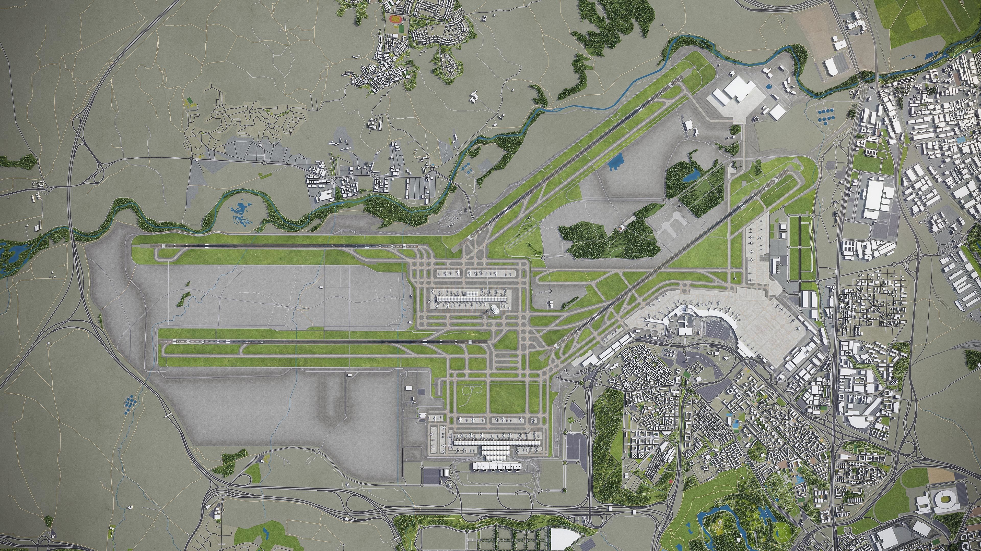 Madrid Airport Low-poly 3D model_20