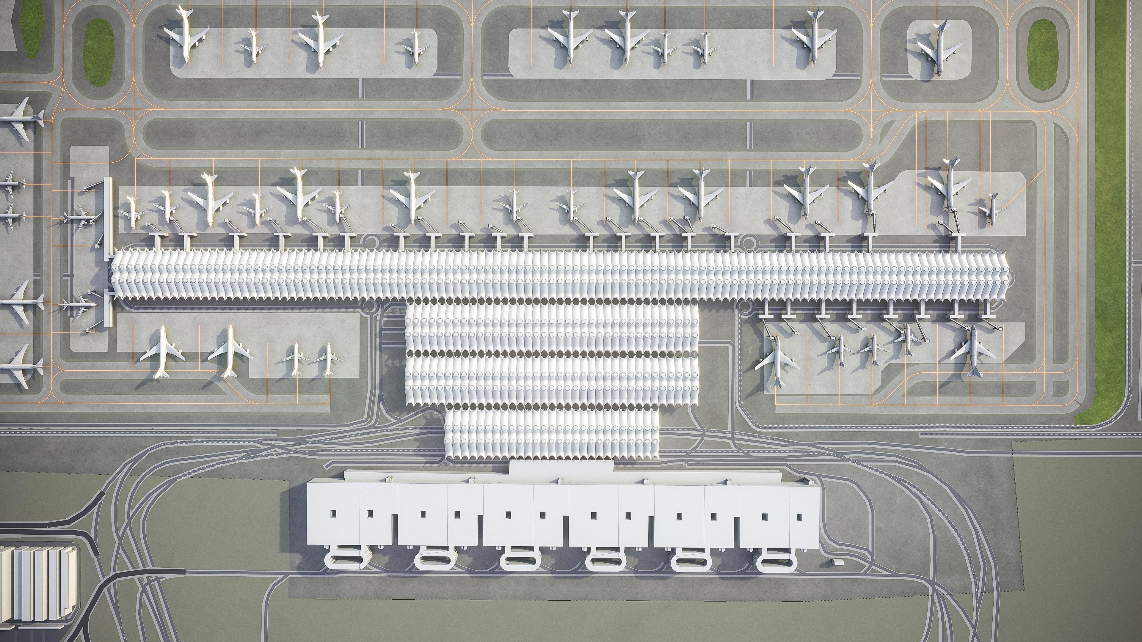 Madrid Airport Low-poly 3D model_17